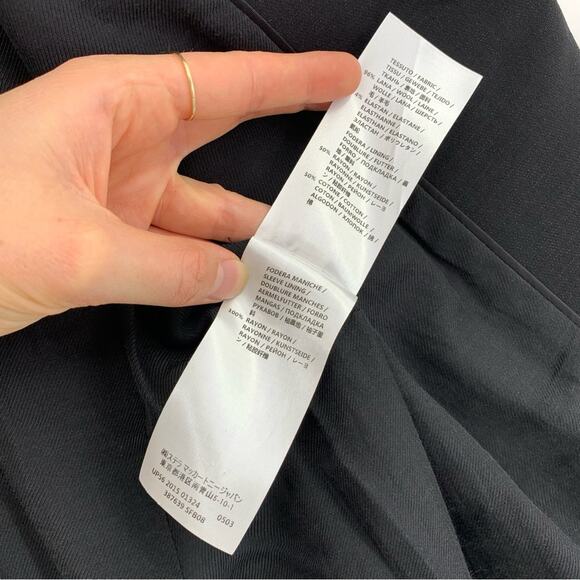 STELLA MCCARTNEY Puplum Wool Blazer Black 42 - Picture 8 of 11